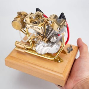 RETROL 4.2CC Mini OHV V-Twin Double-cylinder Four-stroke Gasoline Engine Internal Combustion Engine Model for Motorcycle