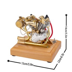 RETROL 4.2CC Mini OHV V-Twin Double-cylinder Four-stroke Gasoline Engine Internal Combustion Engine Model for Motorcycle