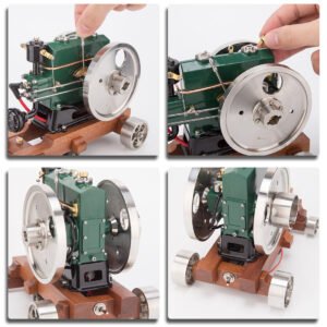 RETROL&OKMO 1/8 Scale 3.6CC Mini Vintage Single Cylinder Four-Stroke Gasoline Engine Model