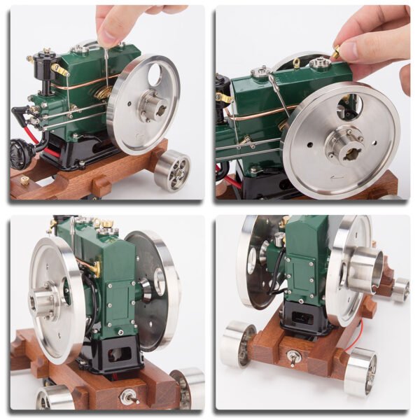 RETROL&OKMO 1/8 Scale 3.6CC Mini Vintage Single Cylinder Four-Stroke Gasoline Engine Model