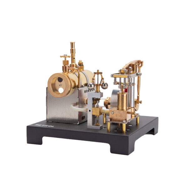RETROL SE-01 Full Metal Stationary Beam Steam Engine Model and Horizontal Boiler Kit
