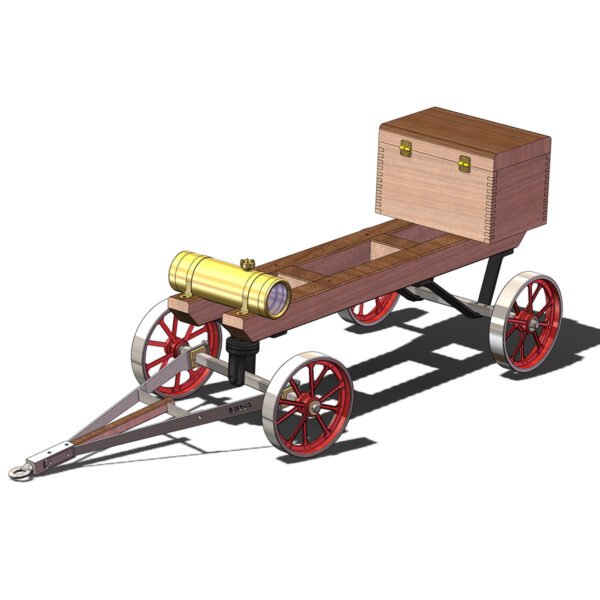 Metal 4-SWheel Steering Flatbed Transport Cart for RETROL HM-01 Hit and Miss Engine Model