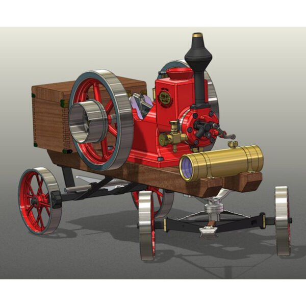 Metal 4-SWheel Steering Flatbed Transport Cart for RETROL HM-01 Hit and Miss Engine Model - Image 4