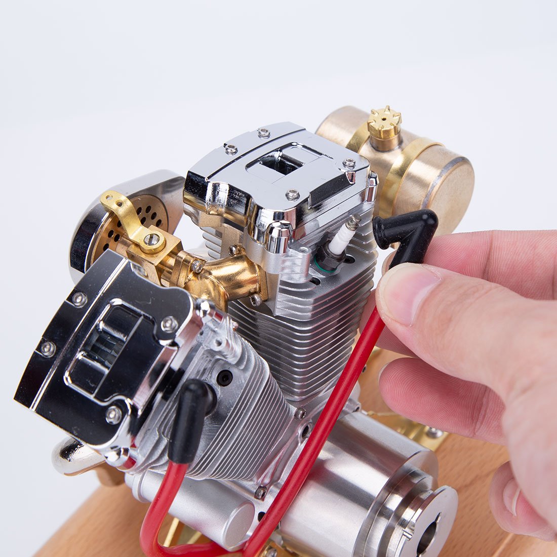 retrol ohv 4.2cc v twin four stroke gasoline engine mini retro motorcycle internal combustion engine model (rtr version) — r34 evo version retrol ohv 4.2cc v twin four stroke gasoline engine mini retro motorcycle internal combustion engine model (rtr version) — r34 evo version