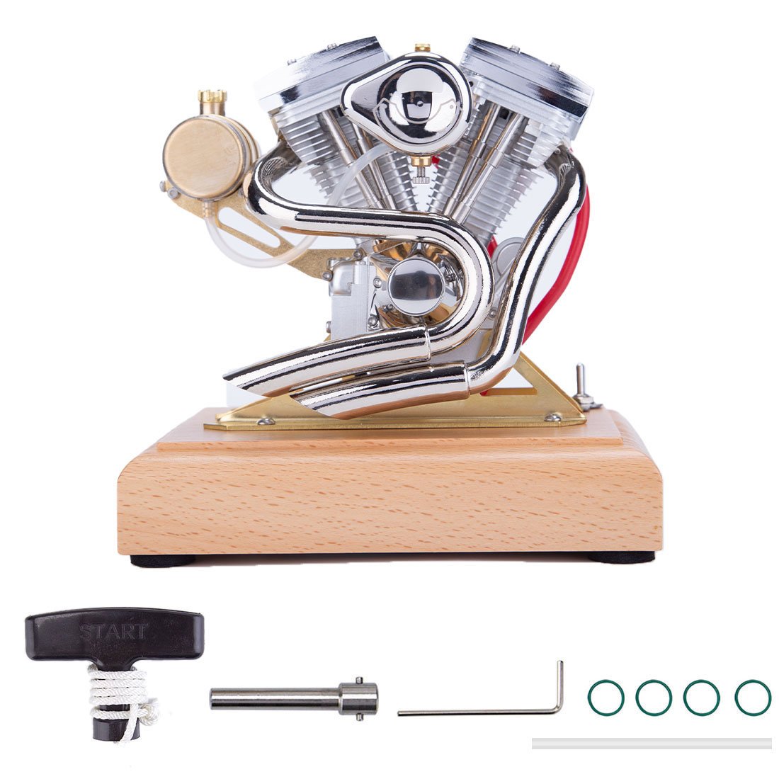 retrol ohv 4.2cc v twin four stroke gasoline engine mini retro motorcycle internal combustion engine model (rtr version) — r34 evo version retrol ohv 4.2cc v twin four stroke gasoline engine mini retro motorcycle internal combustion engine model (rtr version) — r34 evo version