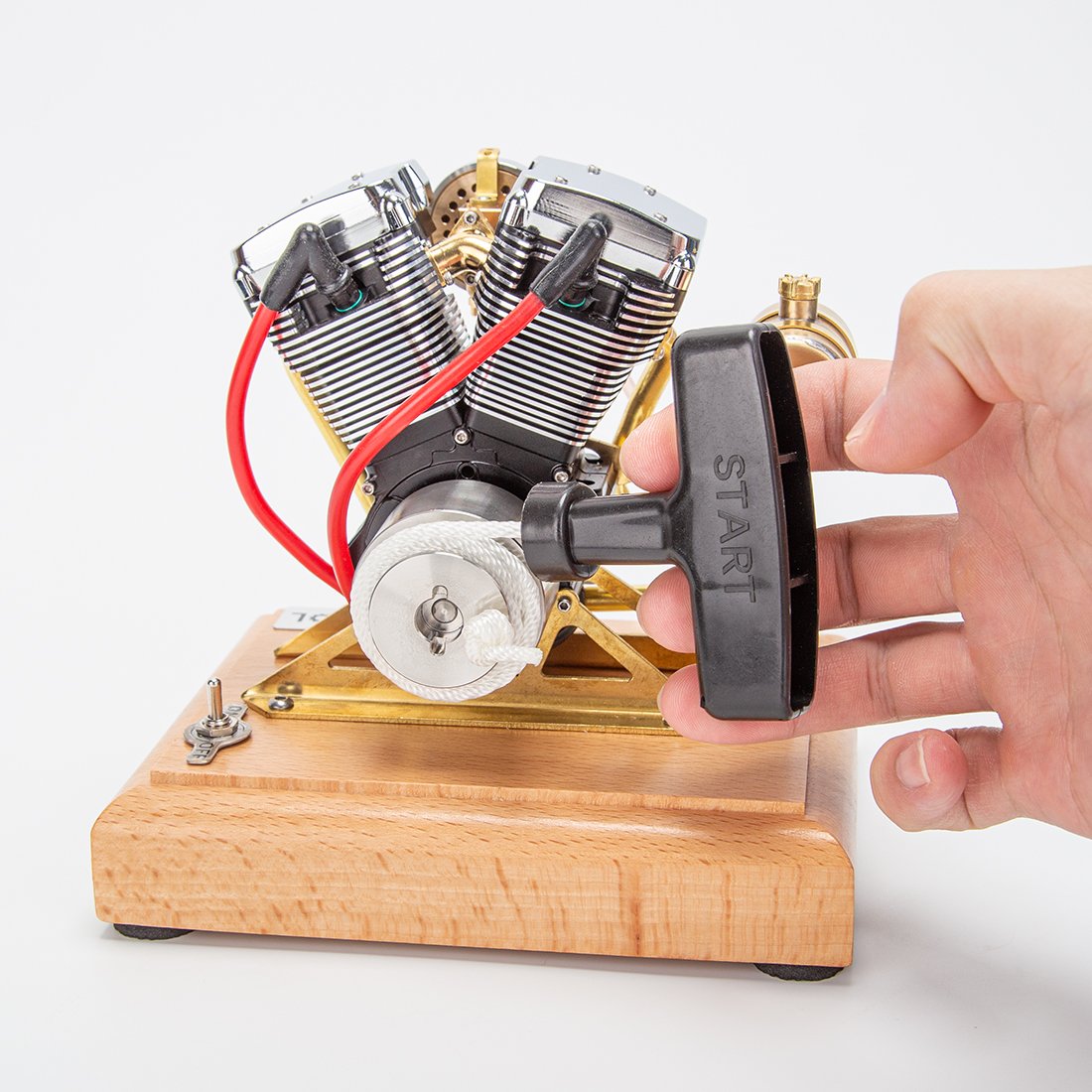 retrol ohv 4.2cc v twin four stroke gasoline engine mini retro motorcycle internal combustion engine model (rtr/aluminum alloy exhaust version) — r33 evo version retrol ohv 4.2cc v twin four stroke gasoline engine mini retro motorcycle internal combustion engine model (rtr/aluminum alloy exhaust version) — r33 evo version